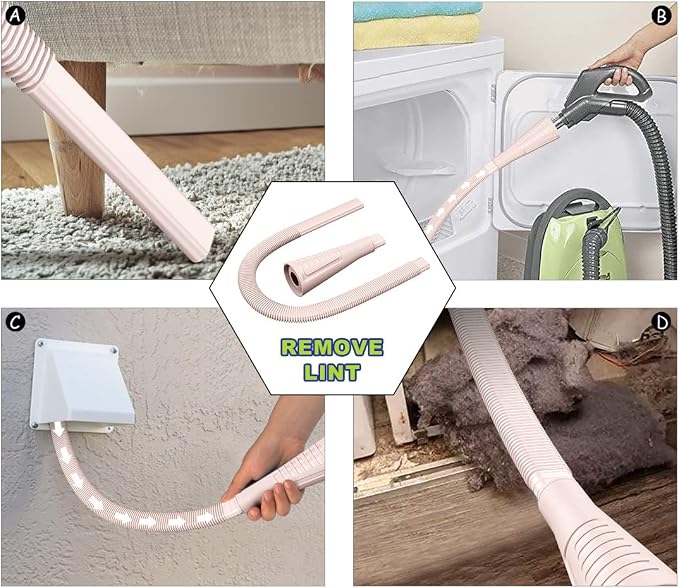Sealegend 2 PCS Dryer Vent Cleaner Kit, Dryer Lint Vacuum Attachment&Brush - Image 2
