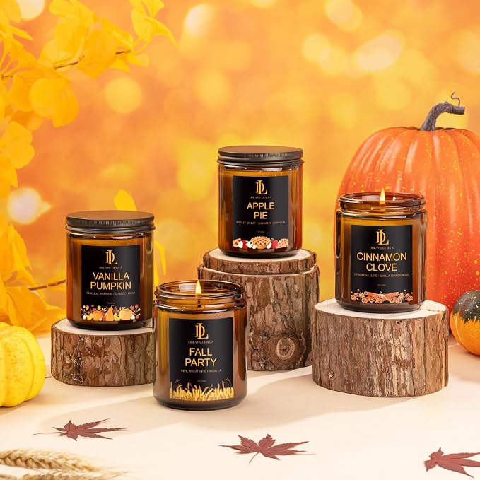 DL DREAMY DEWLA Fall Candle, Cinnamon Clove Scented - Image 7