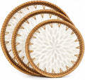 Round Rattan Serving Trays, Decorative Wicker Trays, Bread and Fruit Display by ORDELITE