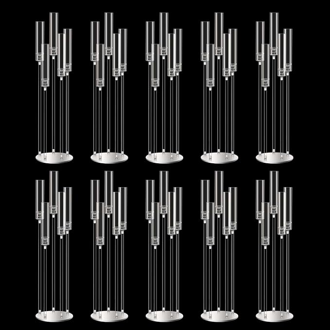 42.5inch 10pcs Acrylic Candelabra Centerpieces by MEISHAONV