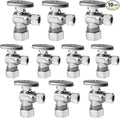 10 Pack GUOFIS Angle Compression Stop Valve, 1/4 Turn Water Shut Off Valve | by GUOFIS