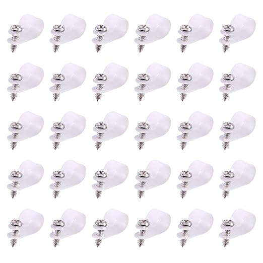 Swpeet 60 Pack White 1/2 Inch Nylon Plastic R-Type Cable Clips Clamp Kit by Swpeet