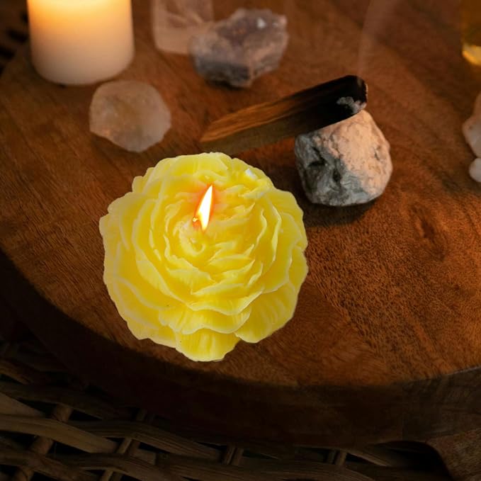 Peony Flower Shape Candle, Soy Wax Scented Decor - Image 6