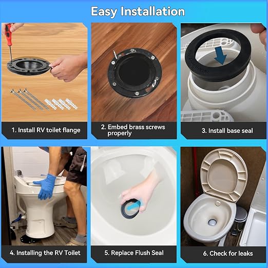 RV Toilet Seal with 3 Inch Socket Floor Flange Kit, RV Toilet Flange Seal Fits - Image 5