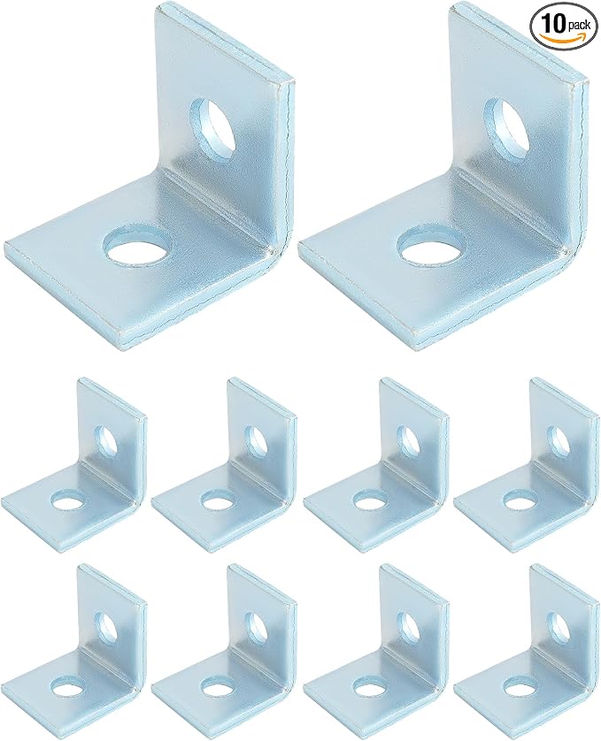 QWORK 10-Pack Heavy Duty L-Shaped Connector Brackets by QWORK