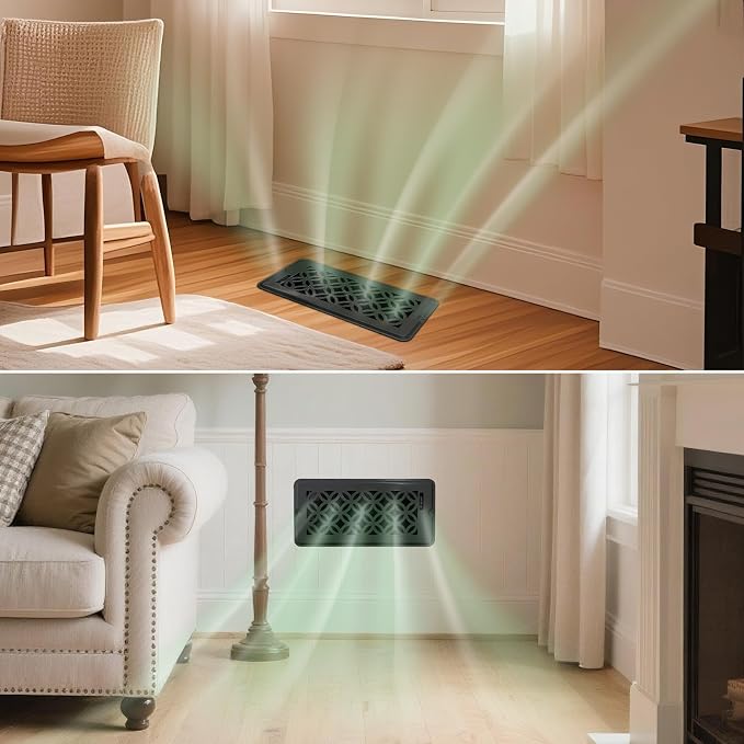 4x10 Vent Covers for Home Floor, Floor Vent Cover, Air Vents, All Steel Heavy - Image 3
