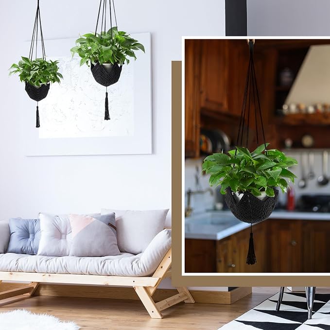 Shappy 3 Pack Boho Macrame Plant Hanger - Image 7