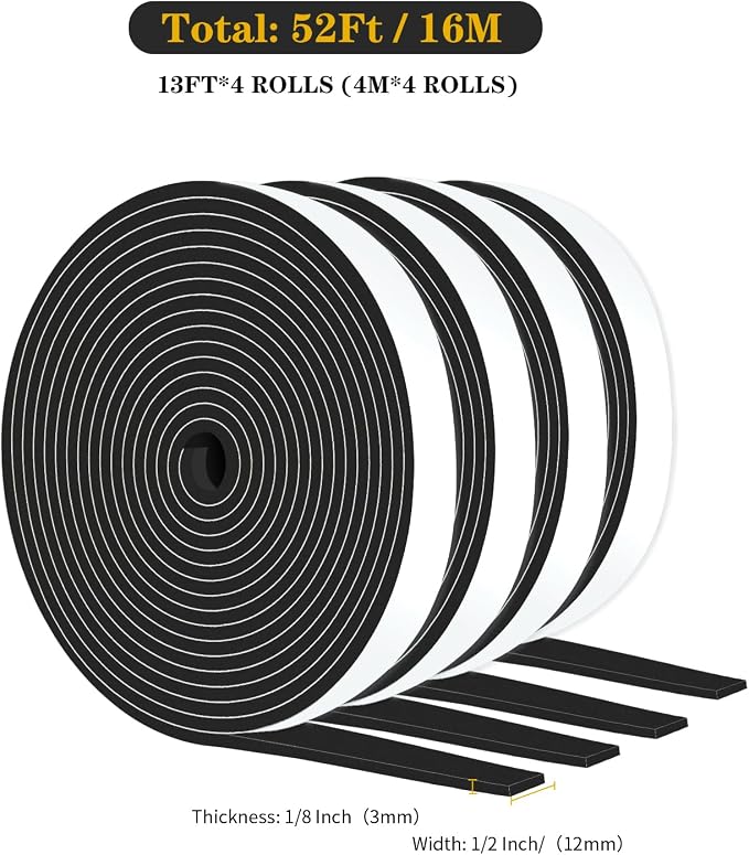 High Density CR Door Seal, for Door and Window, 1/2 in x 1/8 in x 52 Ft | Door - Image 2