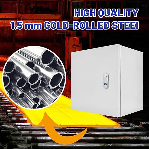 Electrical Junction Box 24x24x8, NEMA 4X IP66 Steel Enclosure Box | 1.5mm steel - Image 6