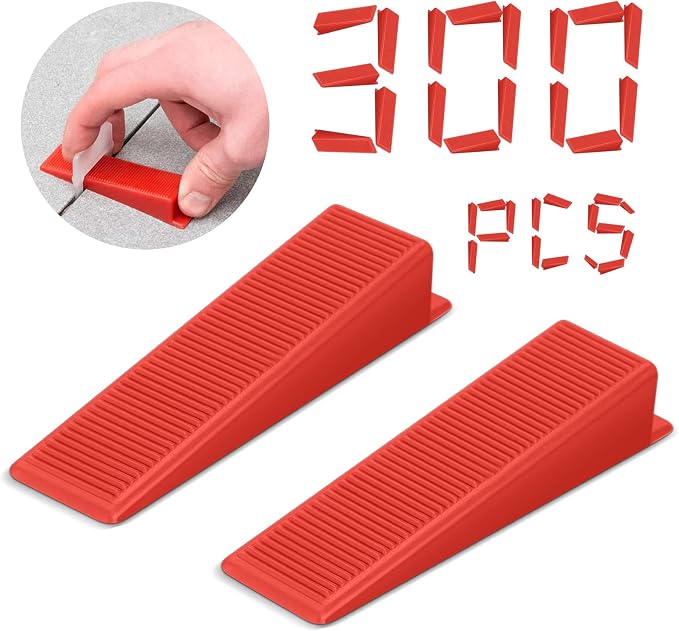 300PCS Tile Leveling System Reusable Tile Wedge - Image 2