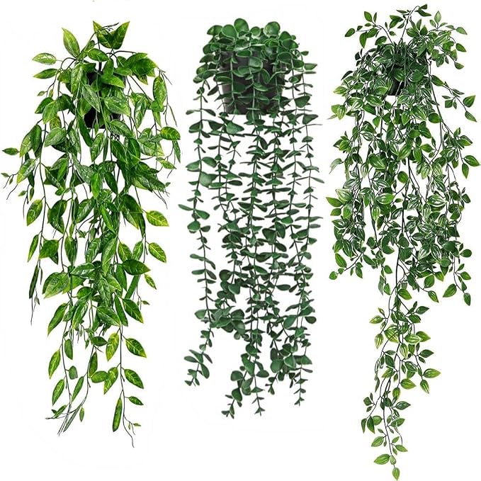 KIRIFLY Fake Plants Artificial Indoor Faux Hanging Plants Greenery Eucalyptus by KIRIFLY