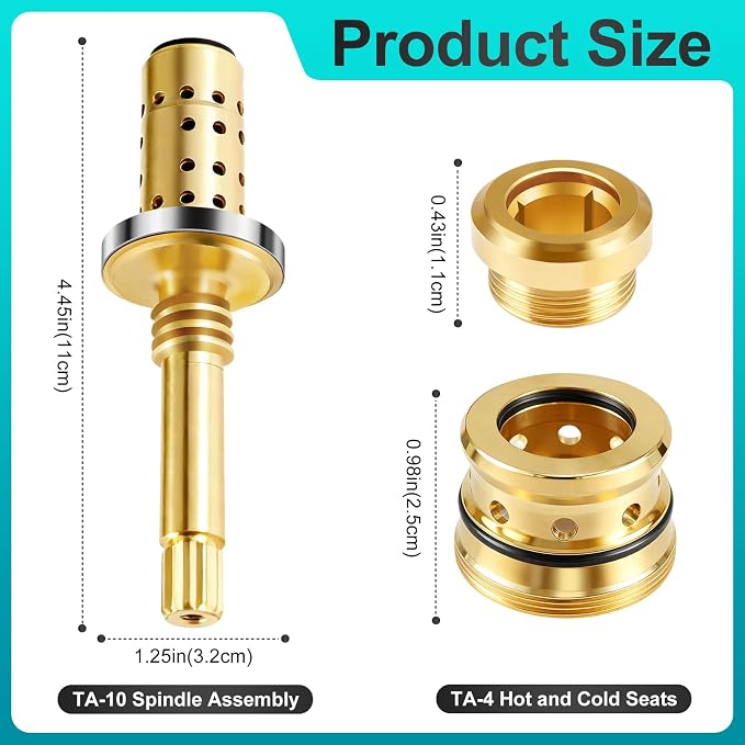 REB Shower Valve Rebuild Kit, TA-10 Flow Control Spindle Assembly, TA-4 Hot and - Image 2