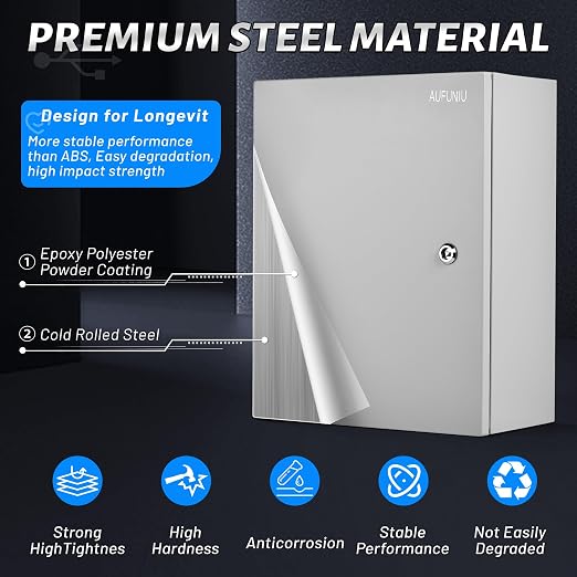 Steel Electrical Junction Box, Outdoor & Indoor Universal Project Box - Image 2