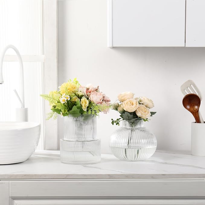 Ribbed Glass Vases, Modern Vase - Image 8