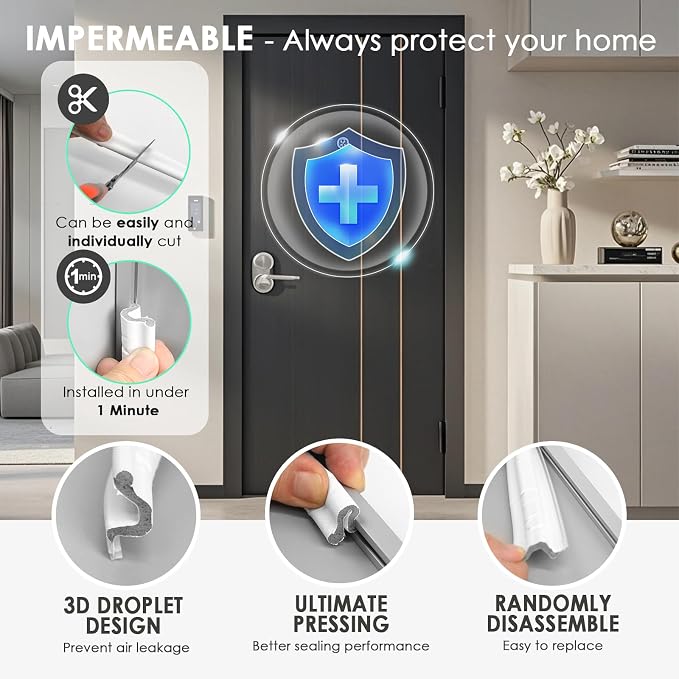 Kerf Weather Stripping Door Seal Soundproof Insulation - Image 4