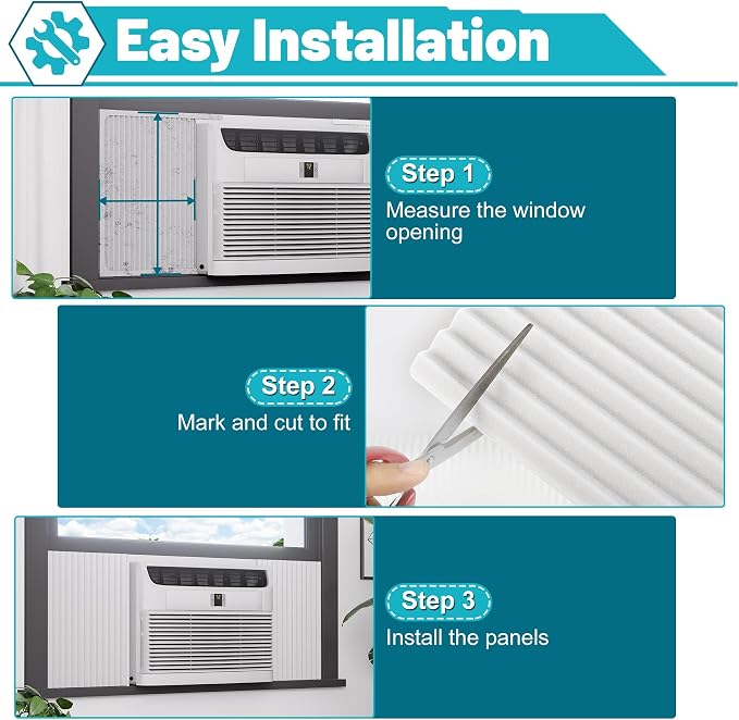 Window Air Conditioner Foam Insulation Panels, AC Side Insulating Panel Kit - Image 8