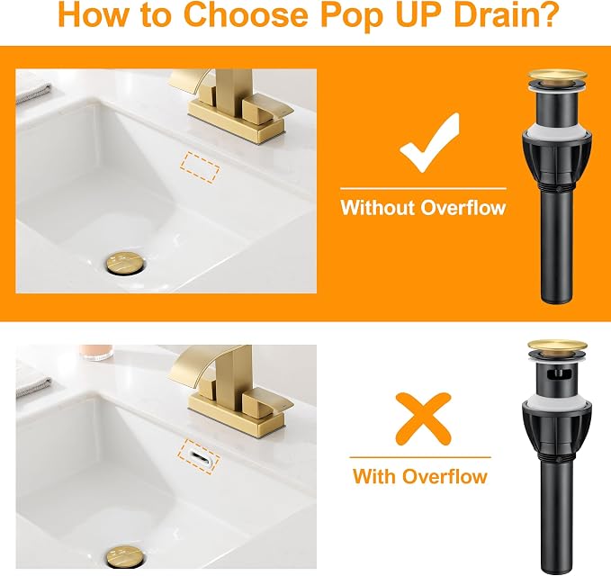 TIORIY Vessel Sink Drain Without Overflow, Plastic Bathroom Pop up Sink Drain - Image 2