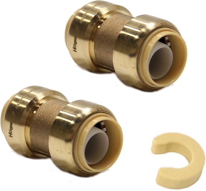 2piece EFIELD Push-Fit Fittings 3/4 Inch Straight Coupling | Connect Pex by EFIELDPEXTUBING