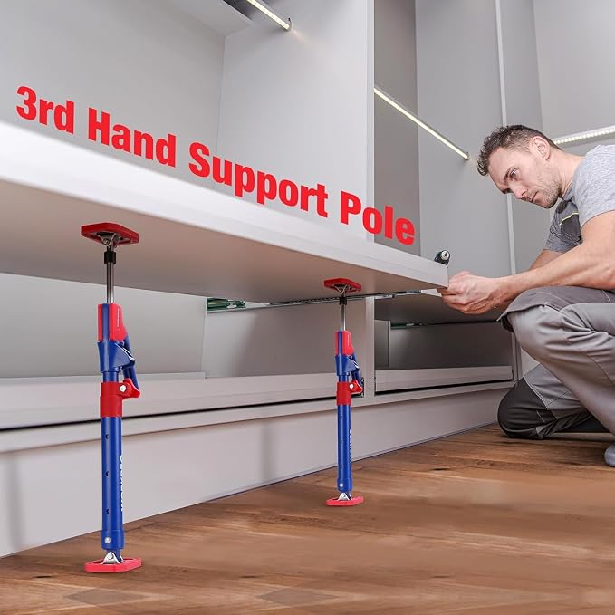 WORKPRO Cabinet Jacks, 18-1/2" to 29-1/2" Adjustable Support Pole, ±65° - Image 7