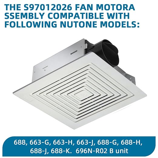 696N-R02 B Unit for NuTone S97012026 Fan, Broan 688 Replacement Fan Motor - Image 4