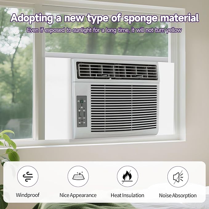 Window Air Conditioner Insulated Foam Panels, Air Conditioner Window Seal Kit - Image 2