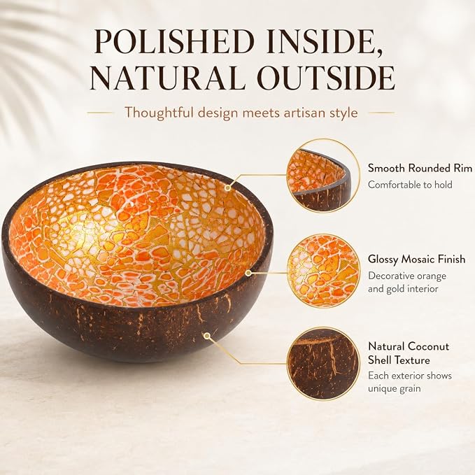 Natural Coconut Bowl Key Decorative - Image 6