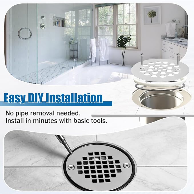 4-3/8" Shower Drain Height Extension Kit, Shower Drain Extension Raise Low - Image 5