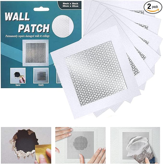 Drywall Repair Patch 4 Inch 6 Pack, Safe Mend Wall Repair Self Adhesive by WDSHCR