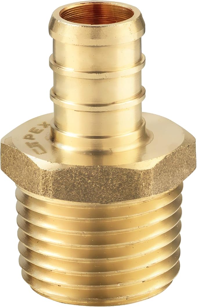 4PC Pex Barb Crimp Brass Fittings 3/4Inch x 3/4Inch NPT Male Adapter | ASTM - Image 8