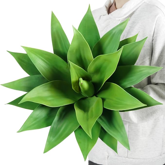Velener Fake Agave Artificial Plants, Fake Succulents Plant by Velener