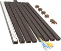 Yecaye Cord Covers for Wires on Wall, W0.95in H0.55in, Darkwood | TV Cord Hider by Yecaye