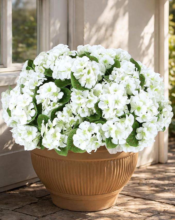 Artificial Flowers for Outdoors – 12 Bundles of UV-Resistant Artificial by Unknown