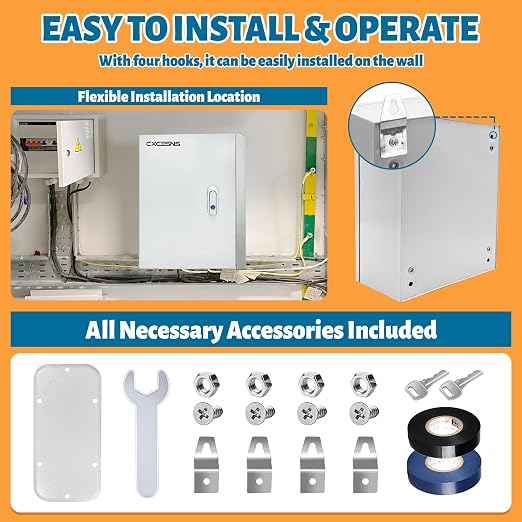 Electrical Junction Box 24x16x12, NEMA 4X IP66 Steel Enclosure Box | 1.5mm steel - Image 4