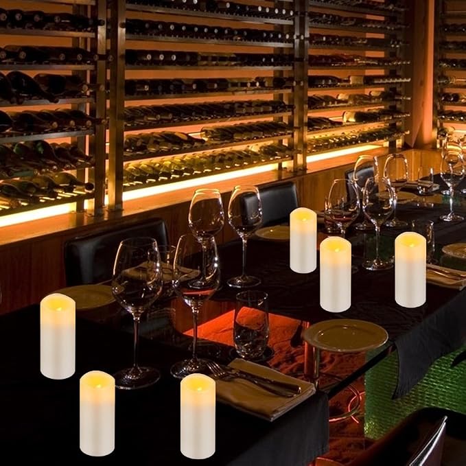 Flameless Candles Battery Operated Candles Real Wax Pillar LED Candles - Image 5