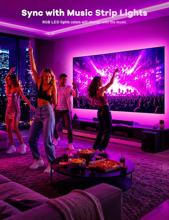 MATICOD LED Lights for TV Led Backlight, 16.4ft RGB Led Strip Lights for TV - Image 2