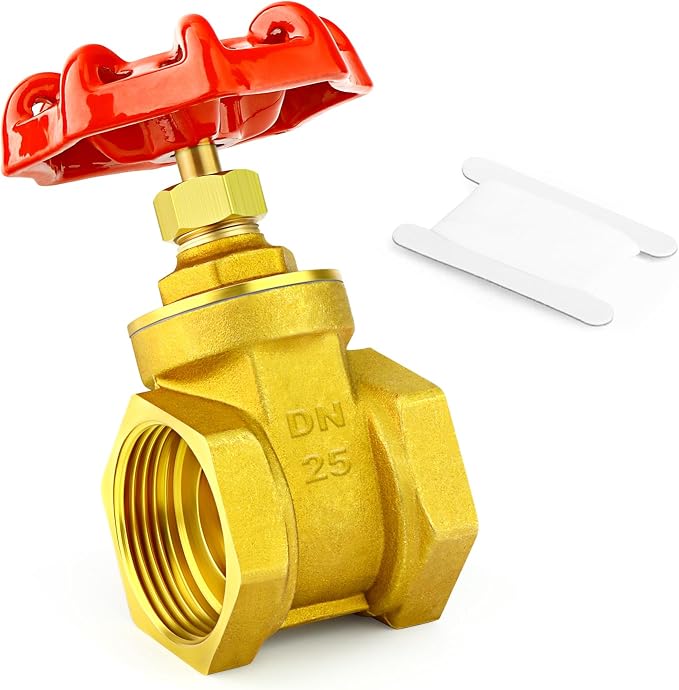GASHER 1PCS 1 Inch Brass industrial Gate Valve, Heavy-duty Rotary Sluice Valve by GASHER