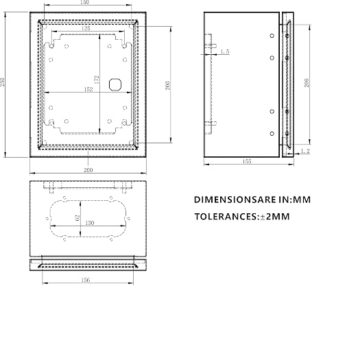IP65 Weatherproof Metal Box Wall-Mounted Electronic Equipment Enclosure Box - Image 5