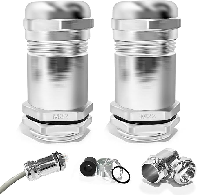 PROCET M22 long style Stainless Steel Waterproof Cable Gland-Waterproof Nylon by PROCETPOESystem