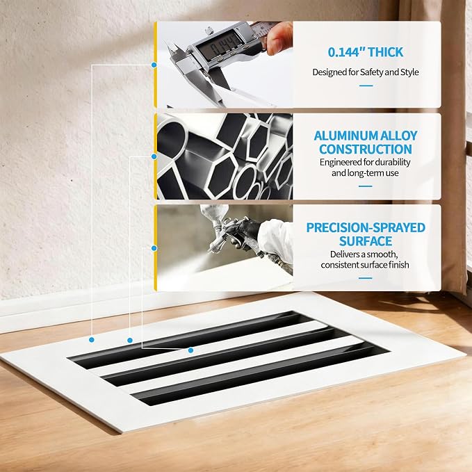 28x6 Modern AC Vent Cover, Decorative Air Vent Register Grille - Image 5