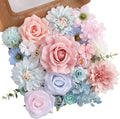 Artificial Flowers Fake Rose Flowers Dahlia by FloweroyalCrafts
