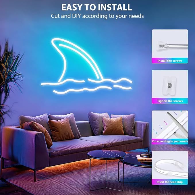 Lamomo 65.6Ft LED Strip Lights, RGB Neon Rope Light - Image 7