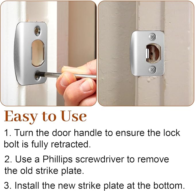 2 Pack Door Strike Plate, Strike Plates - Image 4