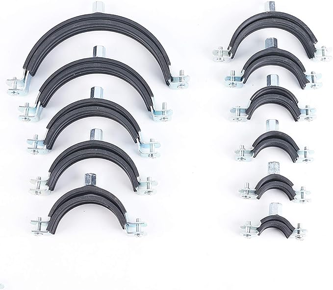 AKIHISA 5 PCS Split Ring Pipe Hanger Heavy Duty Adjustable Pipe Bracket Clamp - Image 7