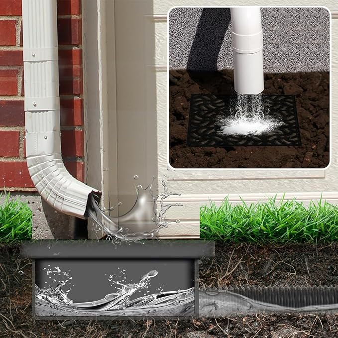 Gutter Downspout Extensions, 12 x 12in Catch Basin | Upgraded Low Profile - Image 5