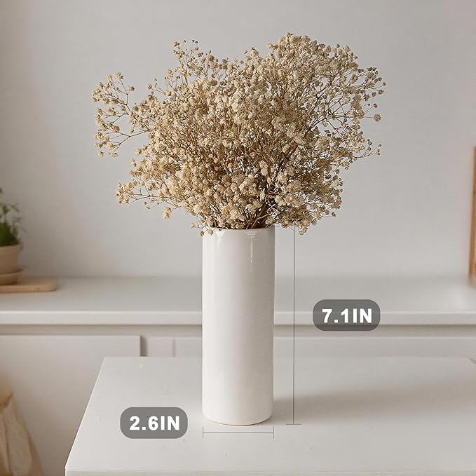 Modern White Ceramic Vase Set of 10 - Image 5
