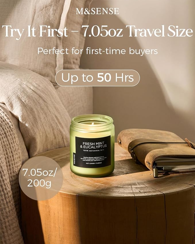 M&SENSE Eucalyptus & Mint Candles - Image 3