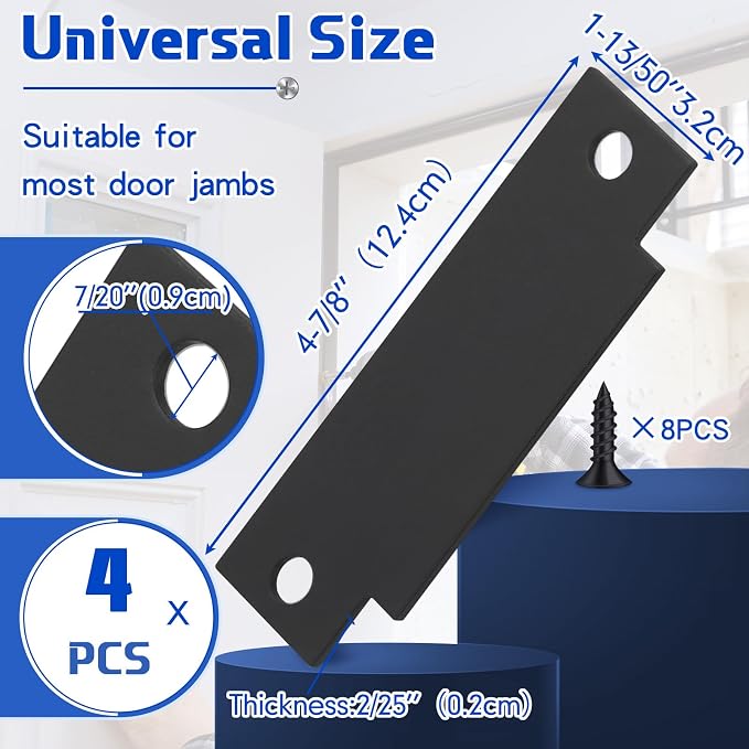 Zonon 4 Pcs Door Strike Plate Filler - Image 2