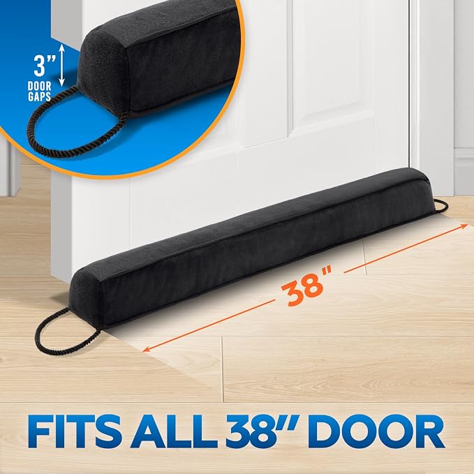 Comfyanno 38” Weighted Under Door Draft Stopper, 2.2lb Door Wind Blocker | Fits - Image 7