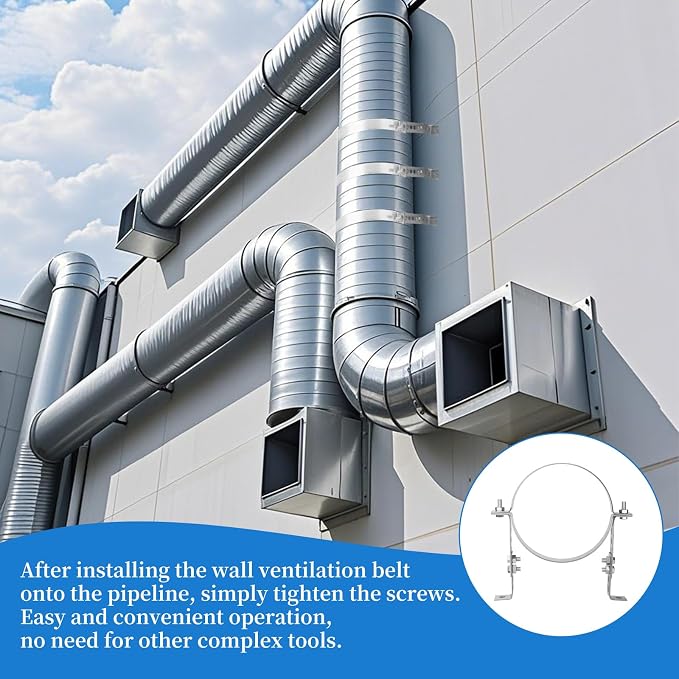 10 inch Adjustable Pipe Bracket, Heavy Duty Stainless Steel Chimney Vent Wall - Image 4