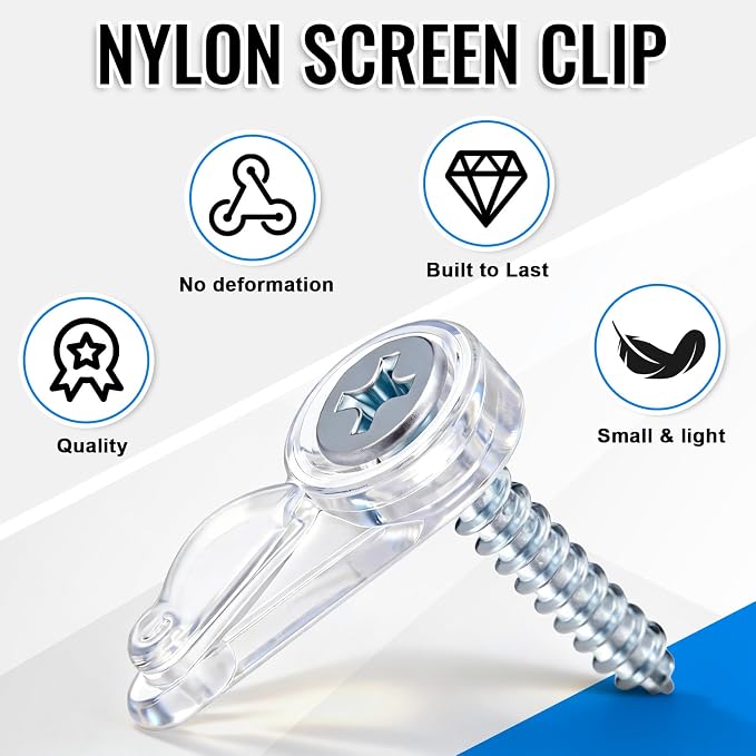 Blulu 24 Pack Flush Cabinet Glass Retainer Clips Window Screen Clip - Image 3